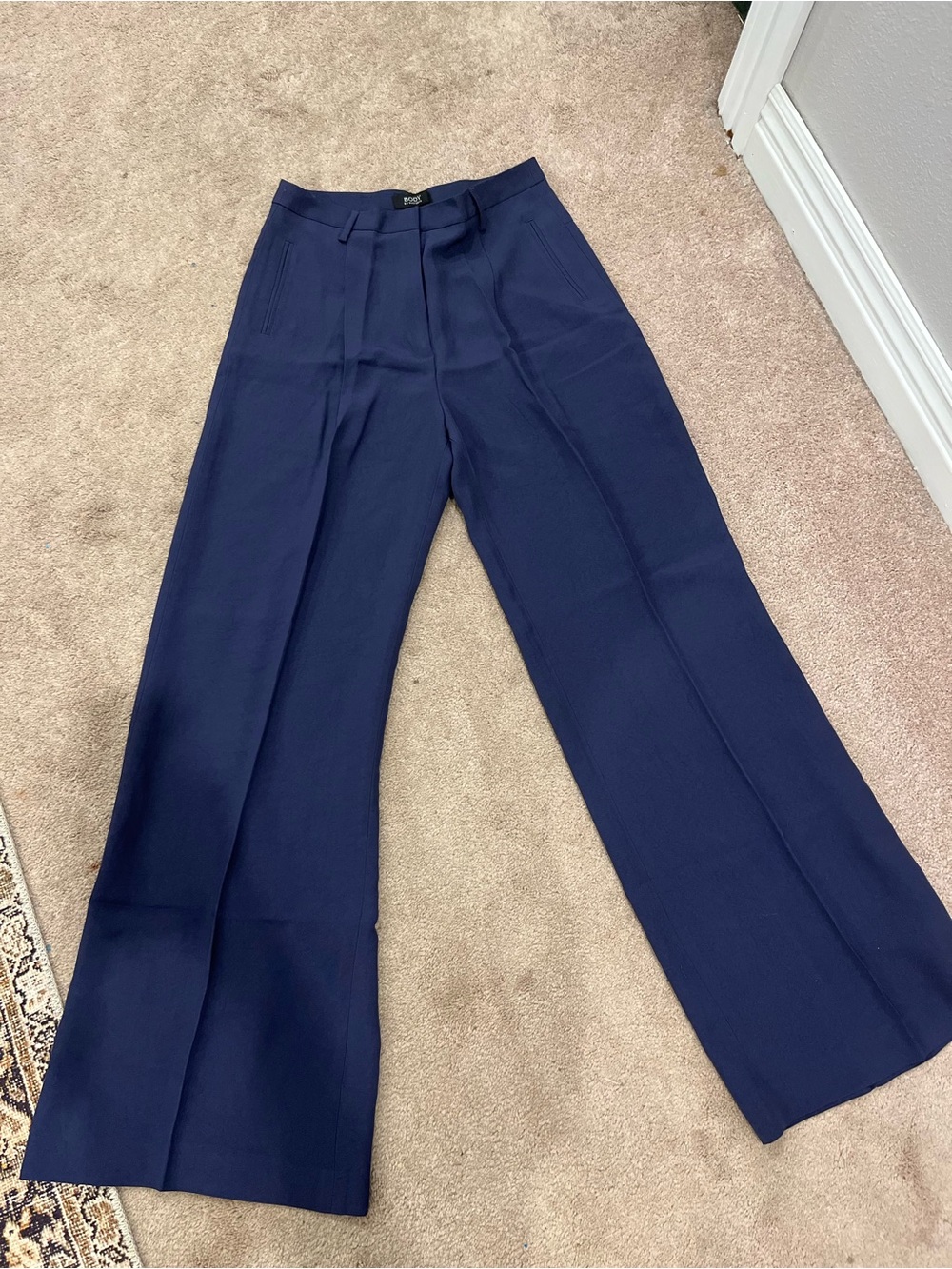 Victoria's Secret Navy Wide-Leg Tailored Trousers